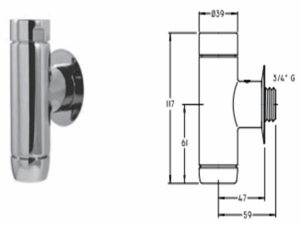 FL01 ARU FLUXOR INODORO 3/4 CERRA.